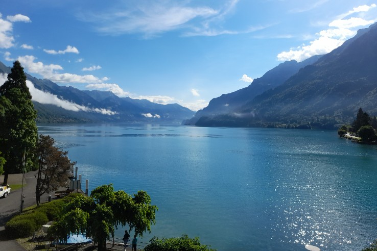 View over Lake Brienz in Bönigen